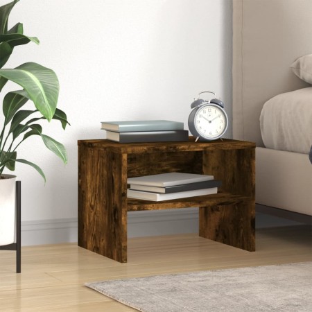 Smoked oak plywood nightstand 40x30x30 cm by vidaXL, Nightstands - Ref: Foro24-815237, Price: 25,95 €, Discount: %