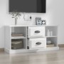 Glänzend weißer Sperrholz-TV-Schrank 99,5 x 35,5 x 48 cm von vidaXL, TV-Möbel - Ref: Foro24-816274, Preis: 53,76 €, Rabatt: %