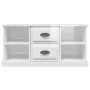 Glänzend weißer Sperrholz-TV-Schrank 99,5 x 35,5 x 48 cm von vidaXL, TV-Möbel - Ref: Foro24-816274, Preis: 53,76 €, Rabatt: %