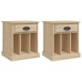 Bedside tables 2 units Sonoma oak color 43x36x50 cm by vidaXL, Nightstands - Ref: Foro24-816351, Price: 81,28 €, Discount: %