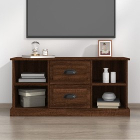 Oak brown plywood TV cabinet 99.5x35.5x48 cm by vidaXL, TV Furniture - Ref: Foro24-816279, Price: 71,99 €, Discount: %