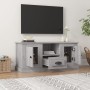 TV stand made of gray Sonoma plywood, measuring 100x35.5x45 cm. by vidaXL, TV Furniture - Ref: Foro24-816462, Price: 69,45 €,...