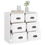 Aparador de madera contrachapada blanco 70x35,5x67,5 cm de vidaXL, Aparadores - Ref: Foro24-816432, Precio: 97,31 €, Descuent...