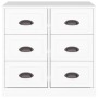 Aparador de madera contrachapada blanco 70x35,5x67,5 cm de vidaXL, Aparadores - Ref: Foro24-816432, Precio: 97,31 €, Descuent...