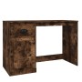 Escritorio y cajón madera contrachapada roble humo 115x50x75 cm de vidaXL, Escritorios - Ref: Foro24-816477, Precio: 91,52 €,...