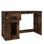 Escritorio y cajón madera contrachapada roble humo 115x50x75 cm de vidaXL, Escritorios - Ref: Foro24-816477, Precio: 91,52 €,...