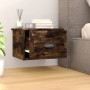 Wall-mounted bedside table set, smoked oak color, 41.5x36x28cm by vidaXL, Nightstands - Ref: Foro24-816387, Price: 60,02 €, D...