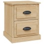 Bedside table made of oak plywood in Sonoma finish, measuring 39x39x47.5 cm. by vidaXL, Nightstands - Ref: Foro24-816150, Pri...