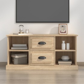 TV stand made of Sonoma oak plywood 99.5x35.5x48cm by vidaXL, TV Furniture - Ref: Foro24-816275, Price: 74,38 €, Discount: %