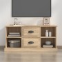 TV stand made of Sonoma oak plywood 99.5x35.5x48cm by vidaXL, TV Furniture - Ref: Foro24-816275, Price: 79,52 €, Discount: %