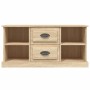 TV stand made of Sonoma oak plywood 99.5x35.5x48cm by vidaXL, TV Furniture - Ref: Foro24-816275, Price: 79,52 €, Discount: %