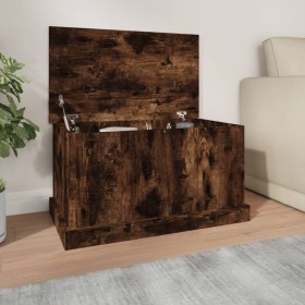 Smoked oak plywood storage trunk 70x40x38 cm by vidaXL, Storage trunks - Ref: Foro24-816509, Price: 54,03 €, Discount: %