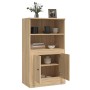 Aparador de madera contrachapada roble Sonoma 60x35,5x103,5 cm de vidaXL, Aparadores - Ref: Foro24-816315, Precio: 83,80 €, D...