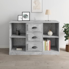 Aparador madera contrachapada gris hormigón 104,5x35,5x67,5 cm de vidaXL, Aparadores - Ref: Foro24-816236, Precio: 82,99 €, D...