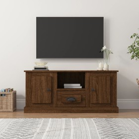 Oak brown plywood TV cabinet 100x35.5x45 cm by vidaXL, TV Furniture - Ref: Foro24-816463, Price: 74,91 €, Discount: %