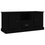 TV stand made of black plywood, 100x35.5x45 cm by vidaXL, TV Furniture - Ref: Foro24-816457, Price: 66,16 €, Discount: %