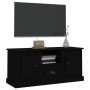 TV stand made of black plywood, 100x35.5x45 cm by vidaXL, TV Furniture - Ref: Foro24-816457, Price: 66,16 €, Discount: %