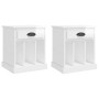 Mesitas de noche 2 unidades blanco brillante 43x36x50 cm de vidaXL, Mesitas de noche - Ref: Foro24-816349, Precio: 84,05 €, D...