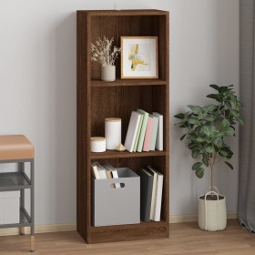 3-tier oak brown plywood shelf 40x24x109 cm by vidaXL, Bookcases and shelves - Ref: Foro24-819256, Price: 39,06 €, Discount: %