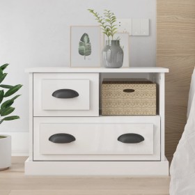 Glossy white nightstand 60x39x45 cm by vidaXL, Nightstands - Ref: Foro24-816362, Price: 63,99 €, Discount: %