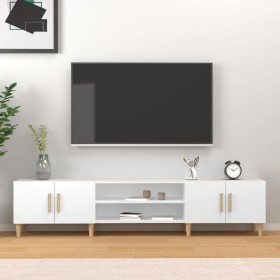 TV stand made of white plywood 180x31.5x40 cm by vidaXL, TV Furniture - Ref: Foro24-816256, Price: 104,37 €, Discount: %