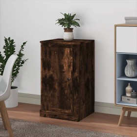 Smoked oak plywood sideboard 37.5x35.5x67.5 cm by vidaXL, Sideboards - Ref: Foro24-816210, Price: 46,99 €, Discount: %