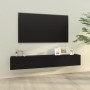 TV wall furniture 2 pcs black plywood 100x30x30 cm by vidaXL, TV Furniture - Ref: Foro24-804545, Price: 107,93 €, Discount: %