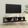 Muebles TV pared 2 uds madera contrachapada negro 100x30x30 cm de vidaXL, Muebles TV - Ref: Foro24-804545, Precio: 126,71 €, ...