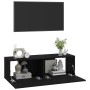 Muebles TV pared 2 uds madera contrachapada negro 100x30x30 cm de vidaXL, Muebles TV - Ref: Foro24-804545, Precio: 126,71 €, ...