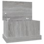 Baúl almacenaje madera contrachapada gris sonoma 50x30x28 cm de vidaXL, Baúles de almacenamiento - Ref: Foro24-816502, Precio...