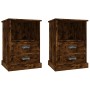 Bedside tables 2 units in smoked oak color 43x36x60 cm by vidaXL, Nightstands - Ref: Foro24-816339, Price: 93,39 €, Discount: %