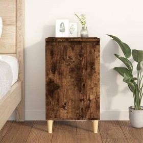 Mesita de noche madera contrachapada roble ahumado 40x35x70 cm de vidaXL, Mesitas de noche - Ref: Foro24-819638, Precio: 40,9...