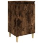 Mesita de noche madera contrachapada roble ahumado 40x35x70 cm de vidaXL, Mesitas de noche - Ref: Foro24-819638, Precio: 41,1...