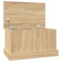 Baúl almacenaje madera contrachapada roble sonoma 50x30x28 cm de vidaXL, Baúles de almacenamiento - Ref: Foro24-816499, Preci...