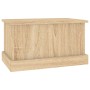 Baúl almacenaje madera contrachapada roble sonoma 50x30x28 cm de vidaXL, Baúles de almacenamiento - Ref: Foro24-816499, Preci...