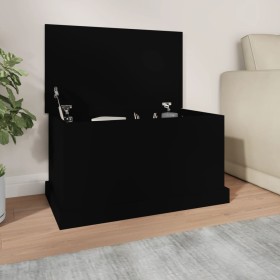 Black plywood storage trunk 70x40x38 cm by vidaXL, Storage trunks - Ref: Foro24-816505, Price: 55,67 €, Discount: %