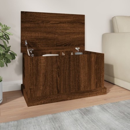 Brown oak plywood storage trunk 70x40x38 cm by vidaXL, Storage trunks - Ref: Foro24-816511, Price: 48,65 €, Discount: %