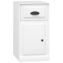 Auxiliary cabinet with glossy white wooden drawer 40x50x75 cm by vidaXL, Lockers and storage cabinets - Ref: Foro24-816482, P...