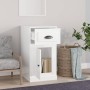 Auxiliary cabinet with glossy white wooden drawer 40x50x75 cm by vidaXL, Lockers and storage cabinets - Ref: Foro24-816482, P...