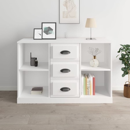 Aparador de madera contrachapada blanco 104,5x35,5x67,5 cm de vidaXL, Aparadores - Ref: Foro24-816232, Precio: 84,99 €, Descu...