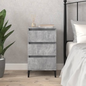 Concrete gray plywood bedside table 40x35x70 cm by vidaXL, Nightstands - Ref: Foro24-819672, Price: 53,74 €, Discount: %