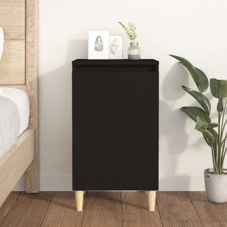 Black plywood nightstand 40x35x70 cm by vidaXL, Nightstands - Ref: Foro24-819630, Price: 44,62 €, Discount: %