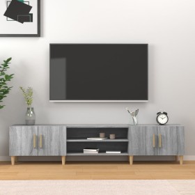 Sonoma gray plywood TV cabinet 180x31.5x40 cm by vidaXL, TV Furniture - Ref: Foro24-816262, Price: 97,99 €, Discount: %