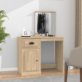 Sonoma oak plywood mirror dressing table 90x50x132.5cm by vidaXL, Bedroom Dressers - Ref: Foro24-816763, Price: 91,86 €, Disc...