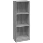 3-stöckiges Sperrholzregal Sonoma grau 40x24x109 cm von vidaXL, Bücherregale und Regale - Ref: Foro24-819255, Preis: 35,99 €,...