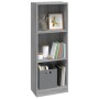 Estantería de 3 niveles contrachapada gris Sonoma 40x24x109 cm de vidaXL, Librerías y estanterías - Ref: Foro24-819255, Preci...