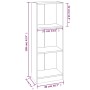 3-stöckiges Sperrholzregal Sonoma grau 40x24x109 cm von vidaXL, Bücherregale und Regale - Ref: Foro24-819255, Preis: 35,99 €,...