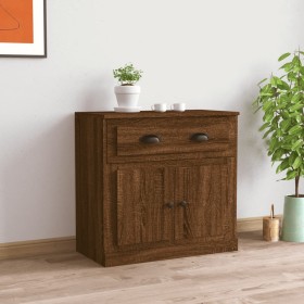 Aparador de madera contrachapada roble marrón 70x35,5x67,5 cm de vidaXL, Aparadores - Ref: Foro24-816431, Precio: 74,99 €, De...