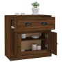 Brown oak plywood sideboard 70x35.5x67.5 cm by vidaXL, Sideboards - Ref: Foro24-816431, Price: 74,43 €, Discount: %