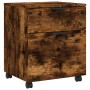 Smoked oak plywood wheeled filing cabinet 45x38x54cm by vidaXL, Filing cabinets - Ref: Foro24-817135, Price: 45,93 €, Discoun...